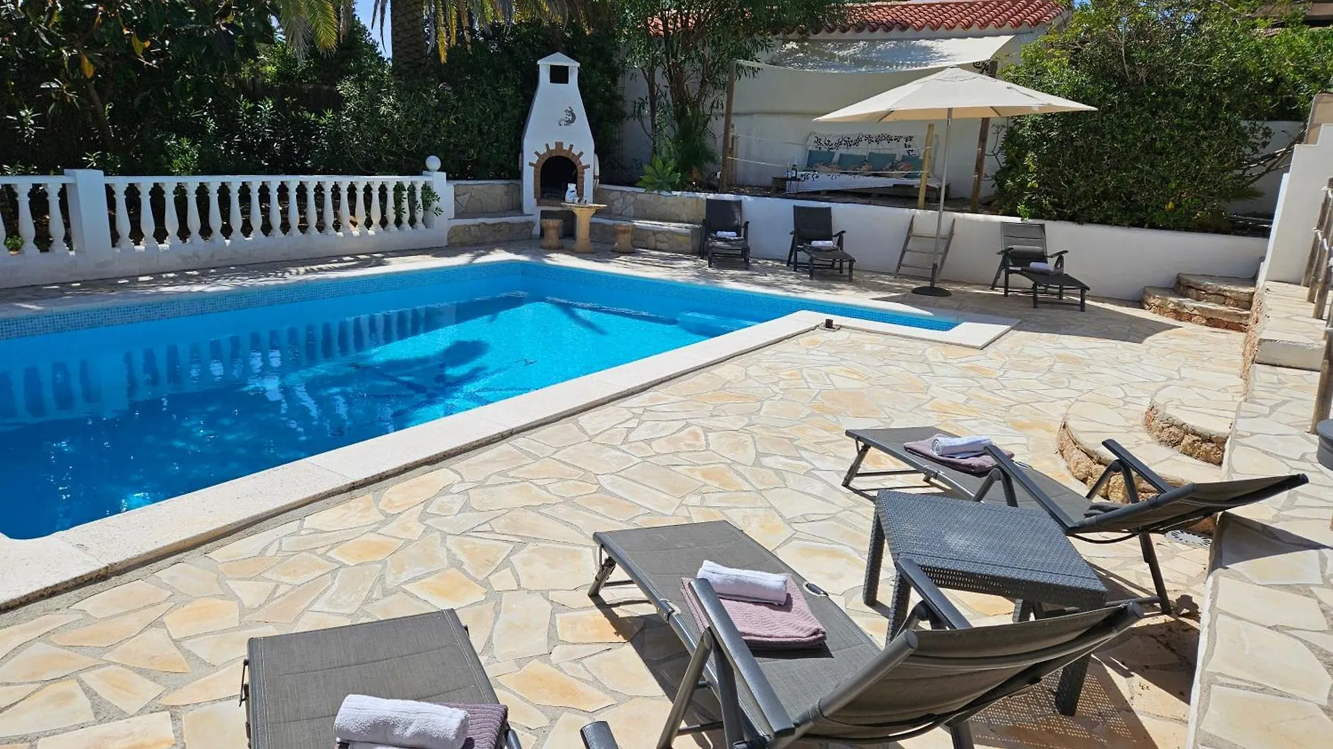 Ferienhaus Private Villa Mit Eigenem Pool Unter Palmen Cala Llena Spanien
